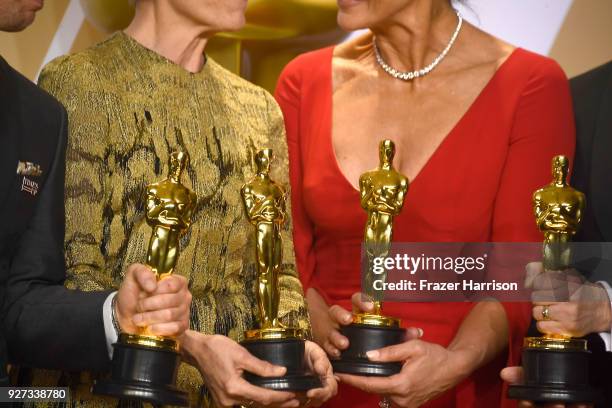 Actor Sam Rockwell, winner of the Best Supporting Actor award for 'Three Billboards Outside Ebbing, Missouri;' actor Frances McDormand, winner of the...