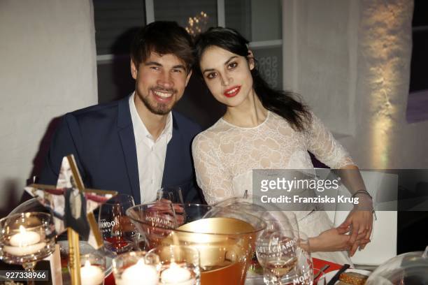 Violetta Schurawlow and her brother Axel Schurawlow during the Moet Academy Night on March 4, 2018 in Berlin, Germany.