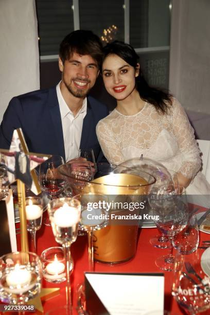 Violetta Schurawlow and her brother Axel Schurawlow during the Moet Academy Night on March 4, 2018 in Berlin, Germany.