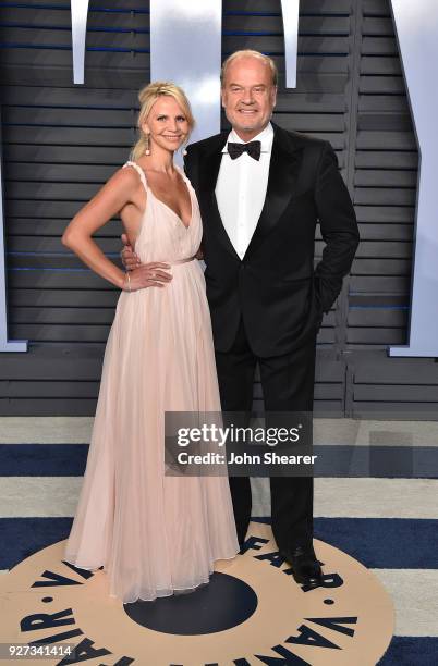 Kayte Walsh and actor Kelsey Grammer attend the 2018 Vanity Fair Oscar Party hosted by Radhika Jones at Wallis Annenberg Center for the Performing...