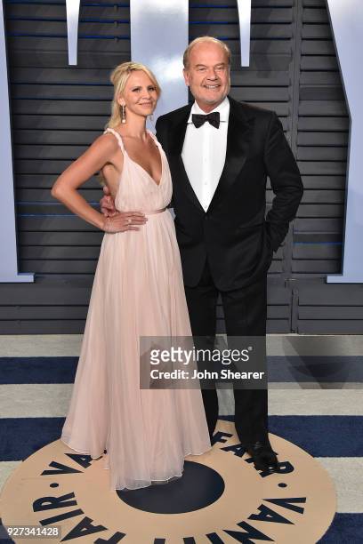 Kayte Walsh and actor Kelsey Grammer attend the 2018 Vanity Fair Oscar Party hosted by Radhika Jones at Wallis Annenberg Center for the Performing...