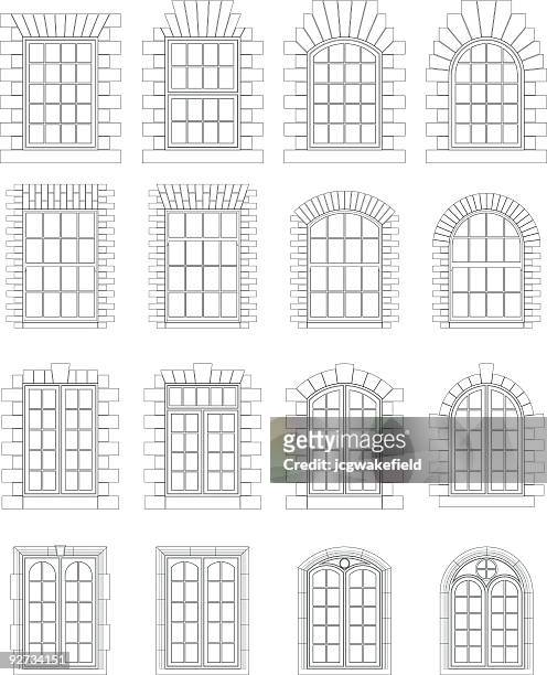 illustrations, cliparts, dessins animés et icônes de nombreuses fenêtres & offre - arche