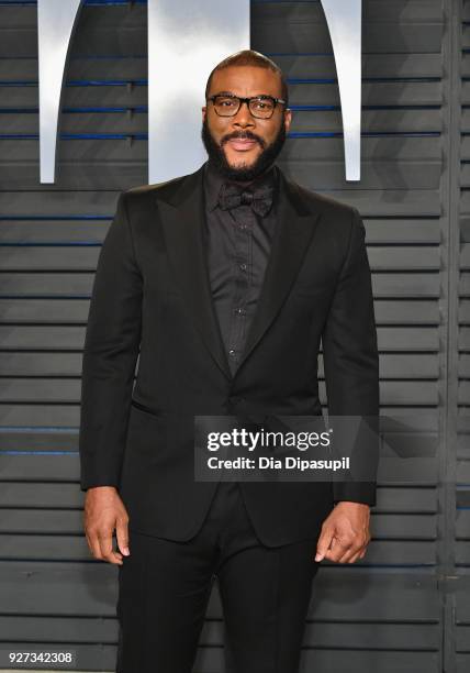 Tyler Perry attends the 2018 Vanity Fair Oscar Party hosted by Radhika Jones at Wallis Annenberg Center for the Performing Arts on March 4, 2018 in...