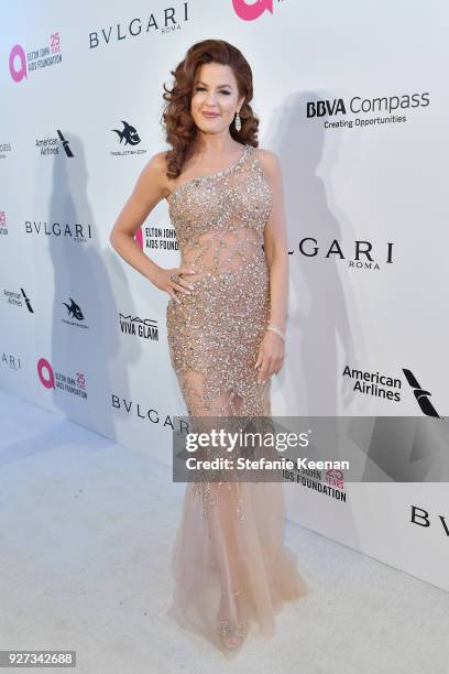 Hilary Roberts attends the 26th annual Elton John AIDS Foundation Academy Awards Viewing Party sponsored by Bulgari, celebrating EJAF and the 90th...