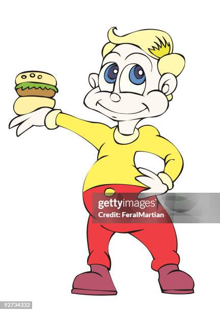 burger boy - drive in restaurant stock illustrations