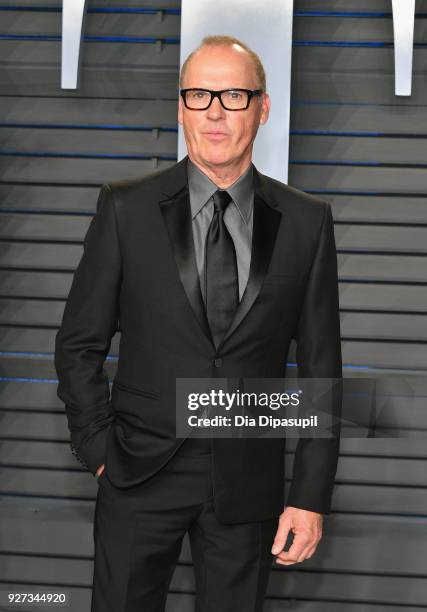 Michael Keaton attends the 2018 Vanity Fair Oscar Party hosted by Radhika Jones at Wallis Annenberg Center for the Performing Arts on March 4, 2018...