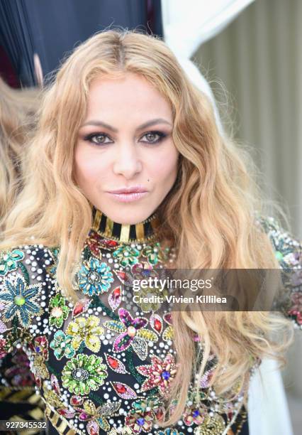 Paulina Rubio attends the 26th annual Elton John AIDS Foundation Academy Awards Viewing Party with cocktails by Clase Azul Tequila at The City of...