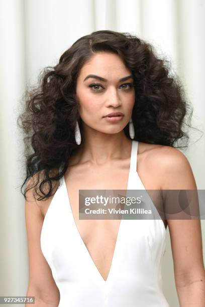 Shanina Shaik attends the 26th annual Elton John AIDS Foundation Academy Awards Viewing Party with cocktails by Clase Azul Tequila at The City of...