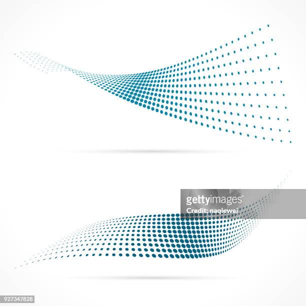 blue halftone vector - swirl pattern stock illustrations
