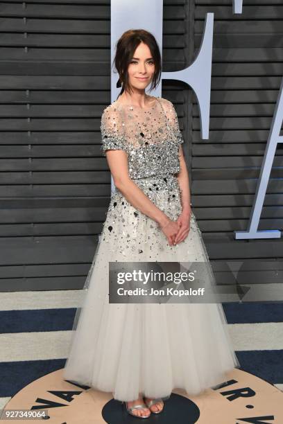 Abigail Spencer attends the 2018 Vanity Fair Oscar Party hosted by Radhika Jones at Wallis Annenberg Center for the Performing Arts on March 4, 2018...