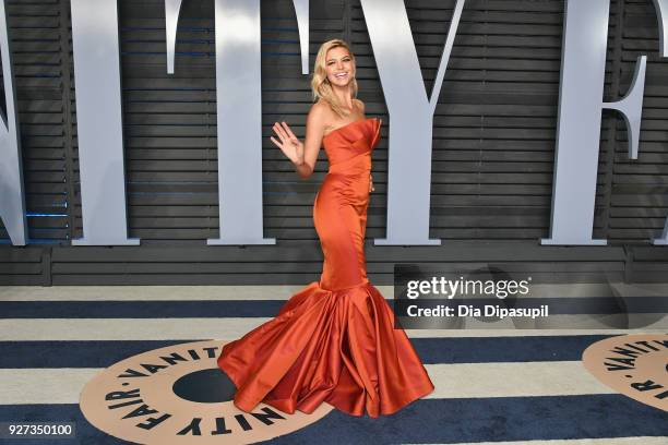 Kelly Rohrbach attends the 2018 Vanity Fair Oscar Party hosted by Radhika Jones at Wallis Annenberg Center for the Performing Arts on March 4, 2018...