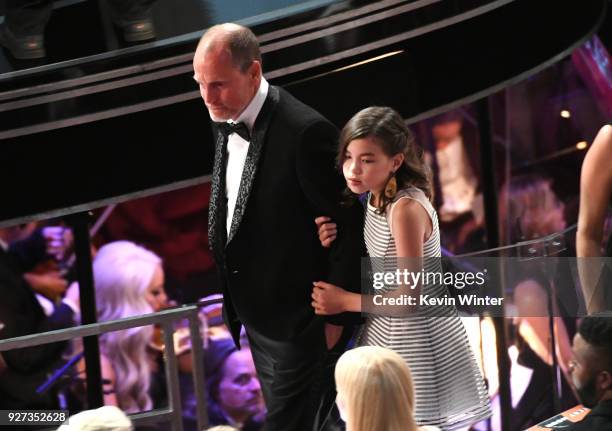 Actor Woody Harrelson and Makani Harrelson during the 90th Annual Academy Awards at the Dolby Theatre at Hollywood & Highland Center on March 4, 2018...