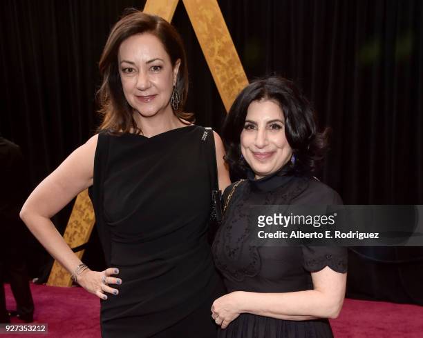 Sue Kroll and guest attend the 90th Annual Academy Awards at Hollywood & Highland Center on March 4, 2018 in Hollywood, California.