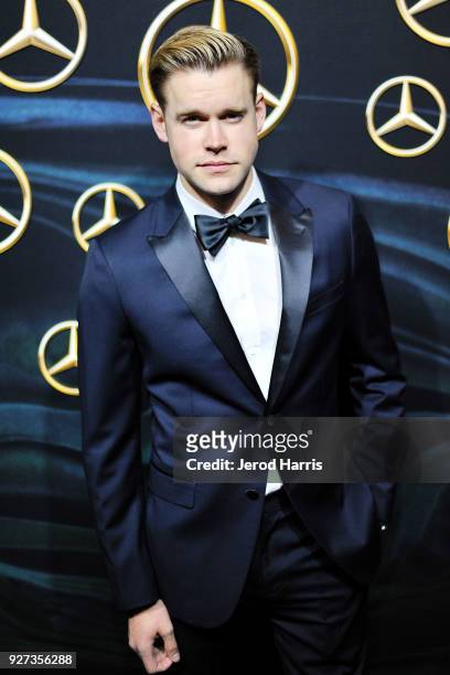 Chord Overstreet arrives at Mercedez-Benz USA's Official Awards Viewing Party at Four Seasons Hotel on March 4, 2018 in Beverly Hills, California.