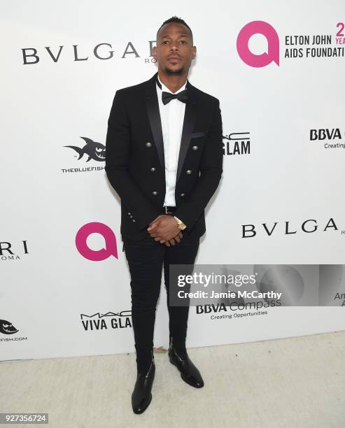 Marlon Wayans attends the 26th annual Elton John AIDS Foundation Academy Awards Viewing Party sponsored by Bulgari, celebrating EJAF and the 90th...