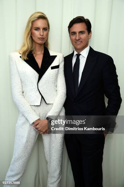 Karolina Kurkova and Archie Drury attend the 26th annual Elton John AIDS Foundation Academy Awards Viewing Party sponsored by Bulgari, celebrating...