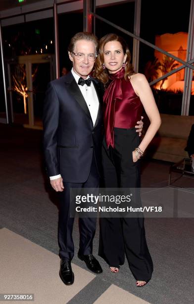 Kyle MacLachlan and Desiree Gruber attend the 2018 Vanity Fair Oscar Party hosted by Radhika Jones at Wallis Annenberg Center for the Performing Arts...