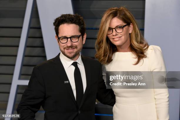 Abrams and Katie McGrath attends the 2018 Vanity Fair Oscar Party Hosted By Radhika Jones - Arrivals at Wallis Annenberg Center for the Performing...