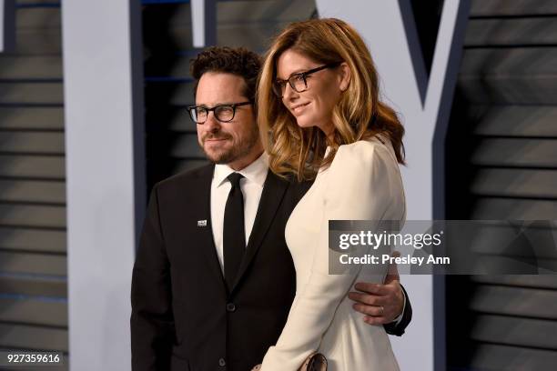 Abrams and Katie McGrath attends the 2018 Vanity Fair Oscar Party Hosted By Radhika Jones - Arrivals at Wallis Annenberg Center for the Performing...