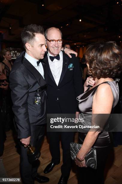 Academy Award Winner for Best Supporting Actor, Sam Rockwell, and Richard Jenkins attend the 90th Annual Academy Awards Governors Ball at Hollywood &...