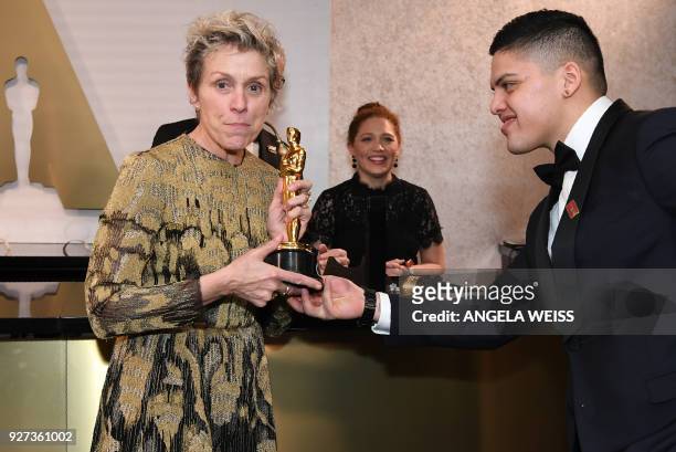 Best Actress laureate Frances McDormand attends the 90th Annual Academy Awards Governors Ball at the Hollywood & Highland Center on March 4 in...