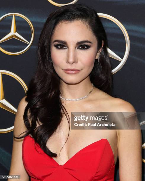 Actress Martha Higareda attends Mercedez-Benz USA's official Awards viewing party at The Four Seasons Hotel Los Angeles at Beverly Hills on March 4,...