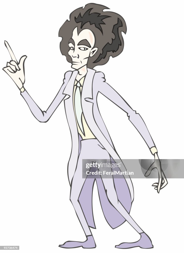 Professor pointing