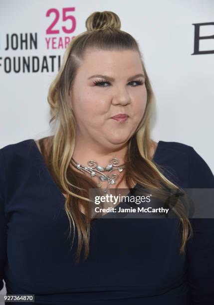 Ashley Fink attends the 26th annual Elton John AIDS Foundation Academy Awards Viewing Party sponsored by Bulgari, celebrating EJAF and the 90th...