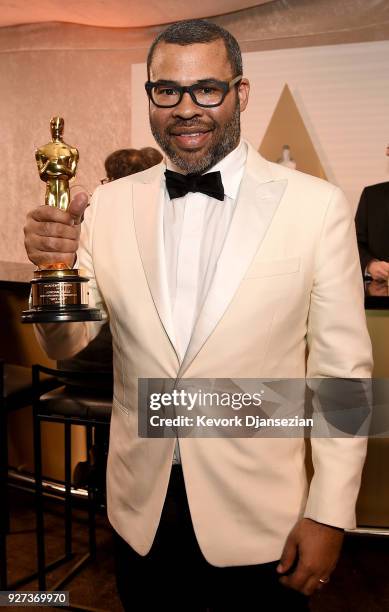 Academy Award Winner for Best Original Screenplay for "Get Out", Jordan Peele, attends the 90th Annual Academy Awards Governors Ball at Hollywood &...
