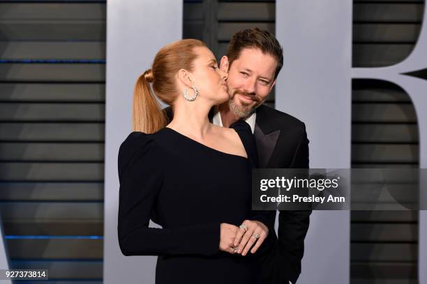 Amy Adams and Darren Le Gallo attends the 2018 Vanity Fair Oscar Party Hosted By Radhika Jones - Arrivals at Wallis Annenberg Center for the...