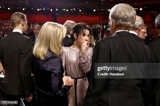 In this handout provided by A.M.P.A.S., Sally Hawkins attends the 90th Annual Academy Awards at the Dolby Theatre on March 4, 2018 in Hollywood,...