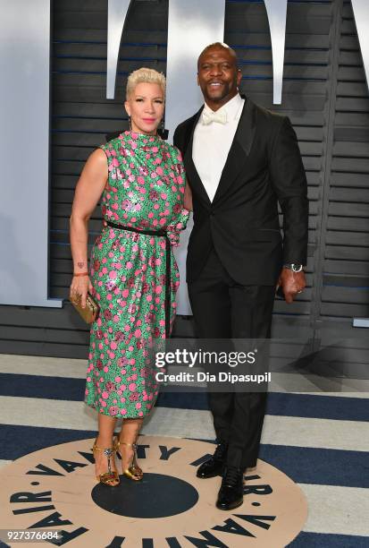 Rebecca King-Crews and Terry Crews attend the 2018 Vanity Fair Oscar Party hosted by Radhika Jones at Wallis Annenberg Center for the Performing Arts...