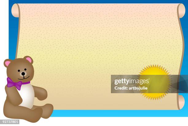 certificate blank - birth certificate stock illustrations