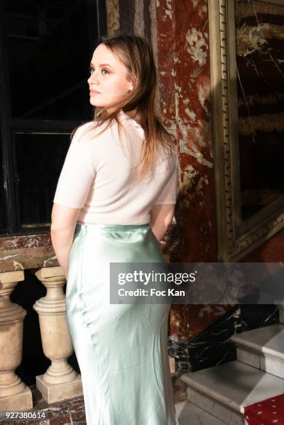 Actress Sara Forestier attends the John Galliano show as part of the Paris Fashion Week Womenswear Fall/Winter 2018/2019 on March 4, 2018 in Paris,...