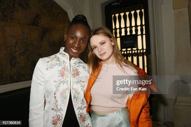 Eye Haidara;Sara Forestier attend the John Galliano show as part of the Paris Fashion Week Womenswear Fall/Winter 2018/2019 on March 4, 2018 in...