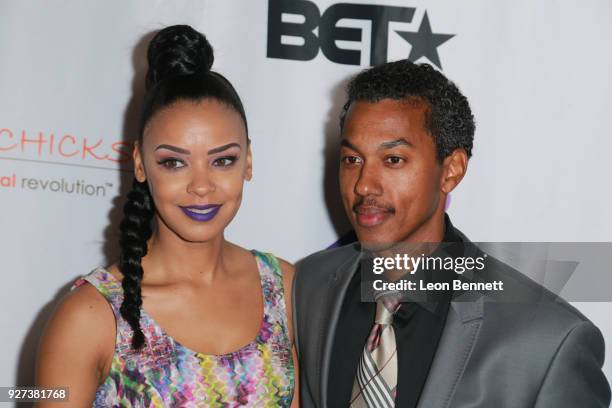 Actors Tamara Mitchell and Wesley Jonathan attends Bobbi Kristina Serenity House Gala at Taglyan Cultural Complex on March 4, 2018 in Hollywood,...