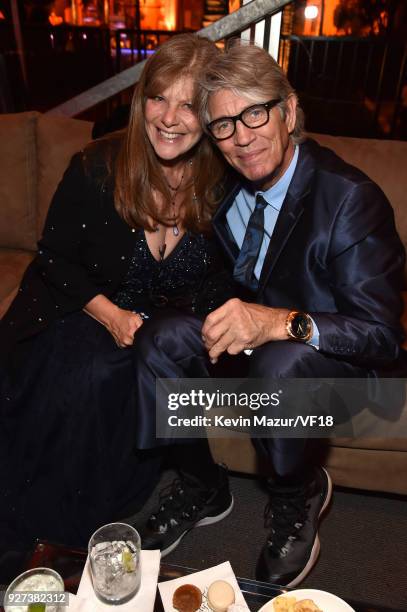 Eliza Roberts and Eric Roberts attend the 2018 Vanity Fair Oscar Party hosted by Radhika Jones at Wallis Annenberg Center for the Performing Arts on...