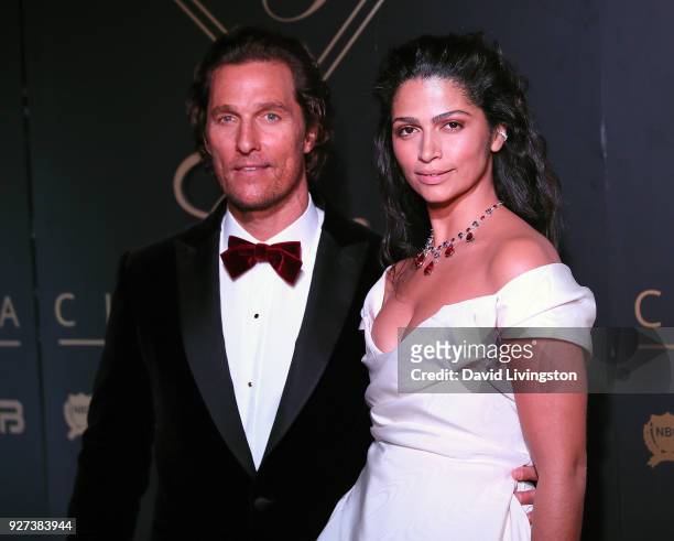 Actor Matthew McConaughey and wife Camila Alves attend the City Gala 2018 at Universal Studios Hollywood on March 4, 2018 in Universal City,...