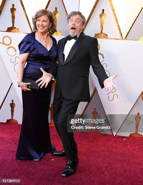 Mark Hamill, Marilou Hamill arrives at the 90th Annual Academy Awards at Hollywood & Highland Center on March 4, 2018 in Hollywood, California.