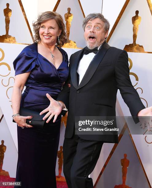 Mark Hamill, Marilou Hamill arrives at the 90th Annual Academy Awards at Hollywood & Highland Center on March 4, 2018 in Hollywood, California.