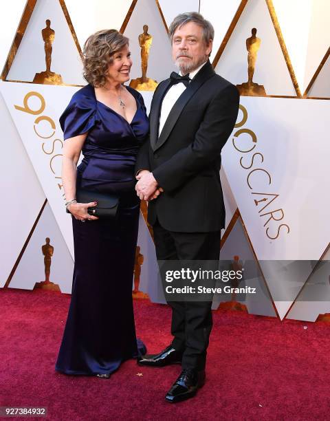 Mark Hamill, Marilou Hamill arrives at the 90th Annual Academy Awards at Hollywood & Highland Center on March 4, 2018 in Hollywood, California.