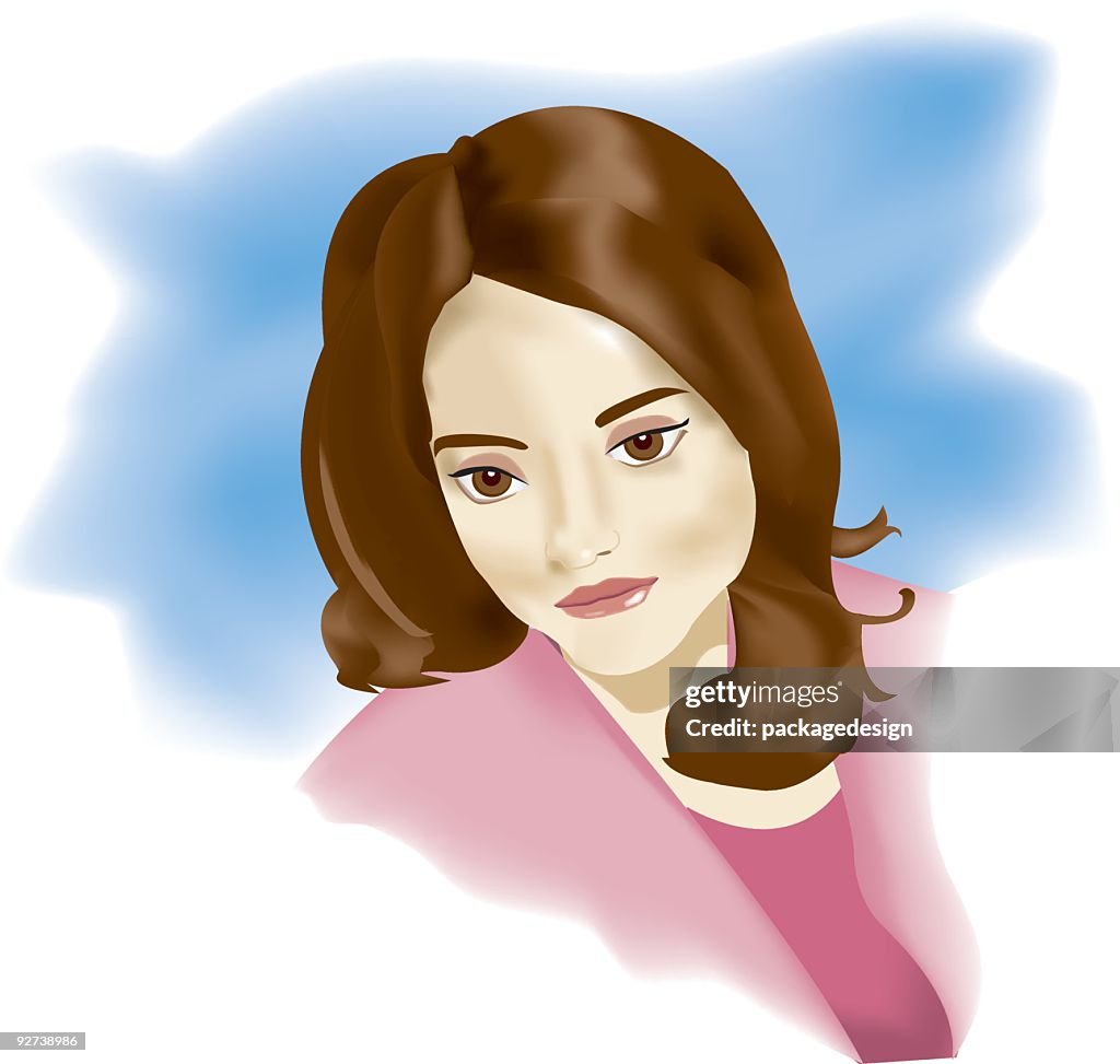 Contemplative Smile (VECTOR)