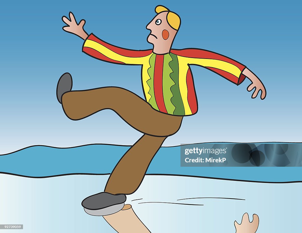 Slippery ice