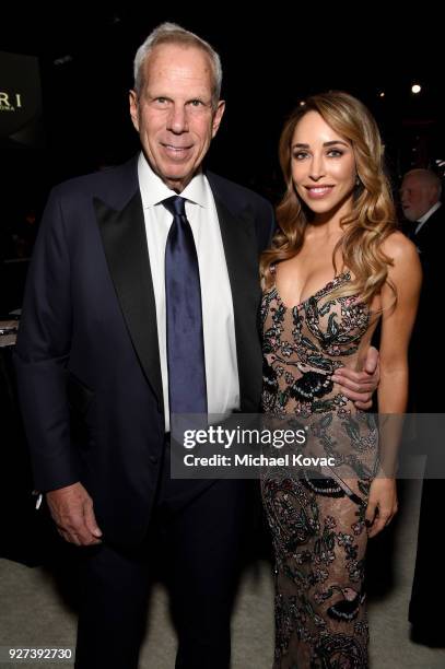 Steve Tisch , and Katia Francesconi attend the 26th annual Elton John AIDS Foundation Academy Awards Viewing Party sponsored by Bulgari, celebrating...