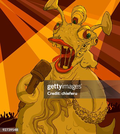 Six eyed monster singing Six eyed monster singing