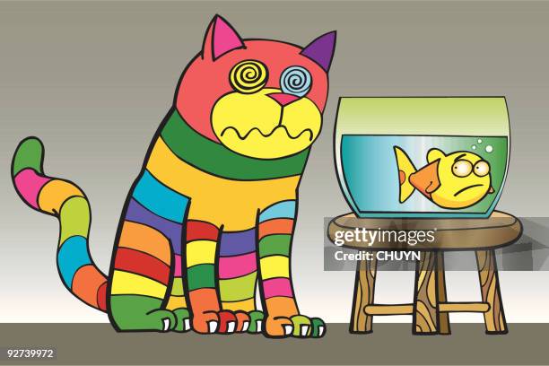 abstinence - two cats stock illustrations