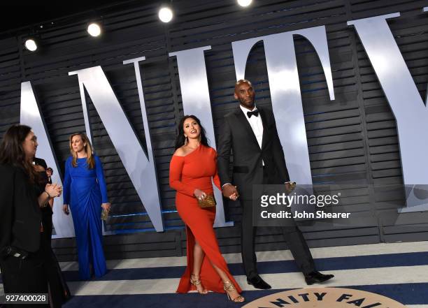 Vanessa Bryant and NBA player Kobe Bryant attend the 2018 Vanity Fair Oscar Party hosted by Radhika Jones at Wallis Annenberg Center for the...