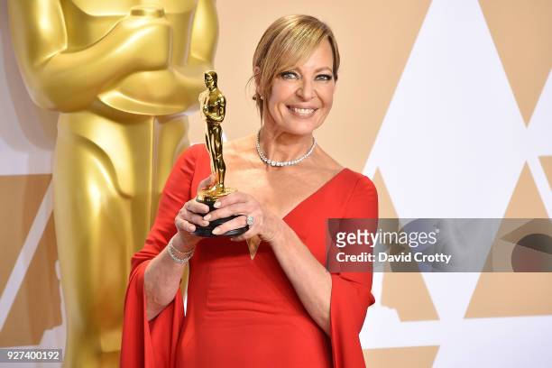 Allison Janney attends the 90th Annual Academy Awards - Press Room on March 4, 2018 in Hollywood, California.