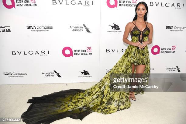 Draya Michele attends the 26th annual Elton John AIDS Foundation Academy Awards Viewing Party sponsored by Bulgari, celebrating EJAF and the 90th...