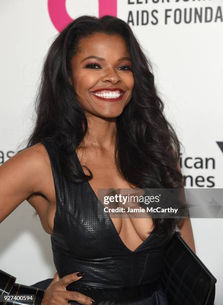 Keesha Sharp attends the 26th annual Elton John AIDS Foundation Academy Awards Viewing Party sponsored by Bulgari, celebrating EJAF and the 90th...